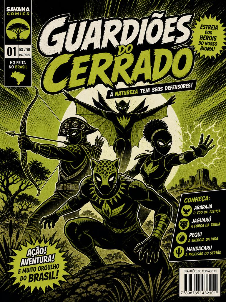 Capa do livro Guardiões do Cerrado — Vol. 01 de Savana Comics