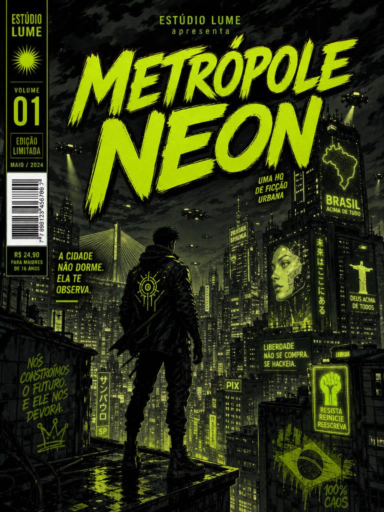 Capa do livro Metrópole Neon — Vol. 01 de Estúdio Lume